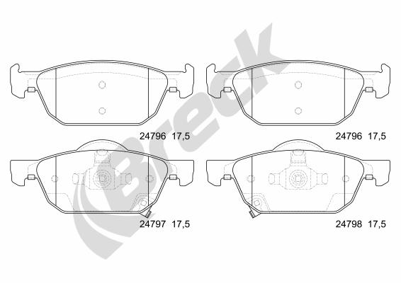 Set placute frana,frana disc 24796 00 701 00 BRECK